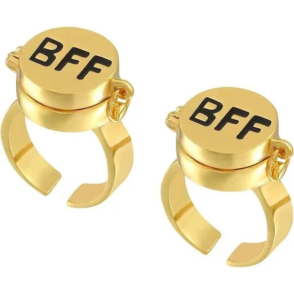 2 SpongeBob & Patrick Best Friends Forever BFF Ring Women Girls Ring Jewelry - Picture 3 of 15
